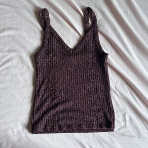 American Eagle Outfitters Maroon Ribbed Top